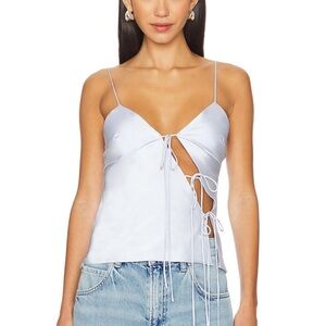 Lioness Light Blue Camisole with Cut-Out Design